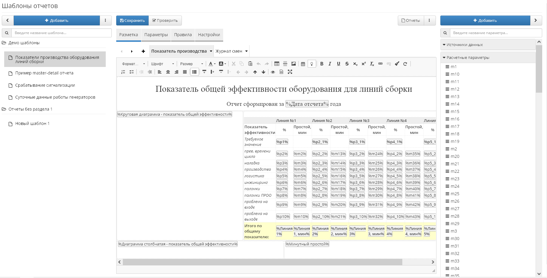 Вкладка «Разметка»